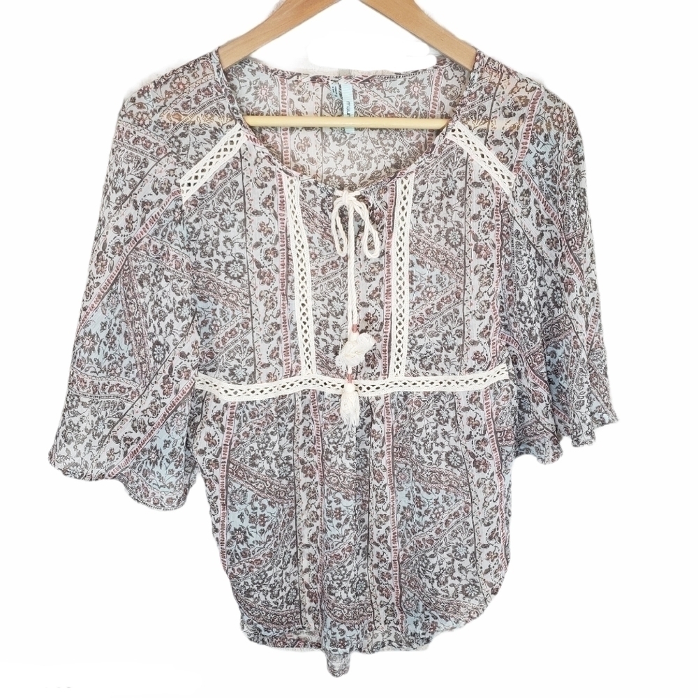MAURICES Boho High Low Blouse Size XS